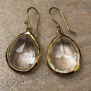 Ippolita rose gold quartz teardrop earrings